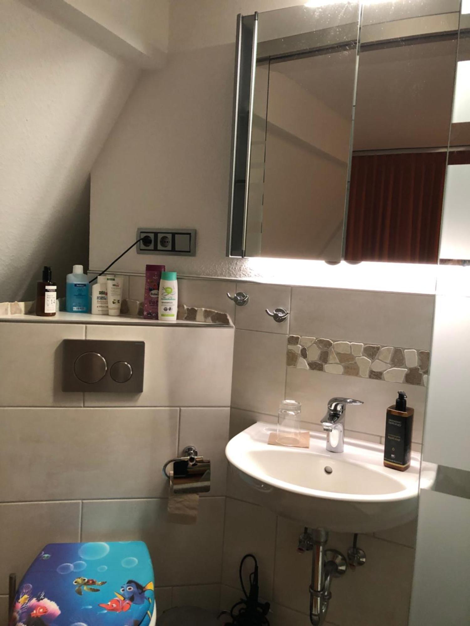 Aussichtszimmer Mit Modernem Glasbad Und Balkon โคเบลนซ์ ภายนอก รูปภาพ